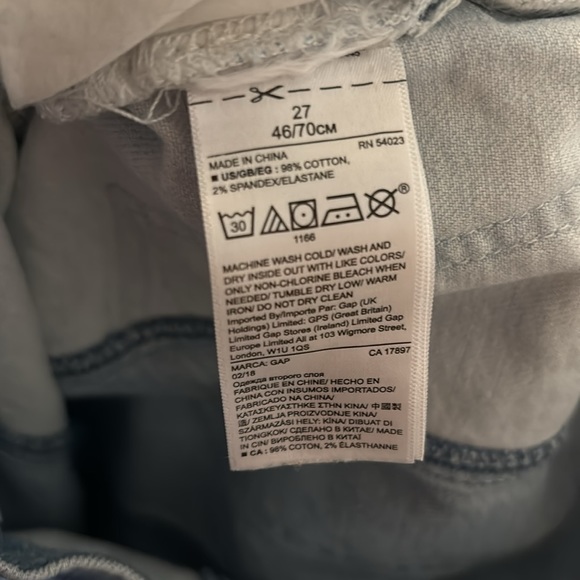 Gap denim multi color denim button front skirt size 27 - Picture 6 of 6